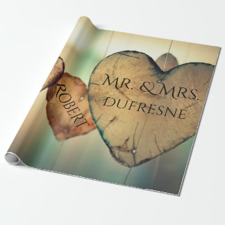Personalisiert Hearts Hochzeit/Jahrestag Geschenkpapier