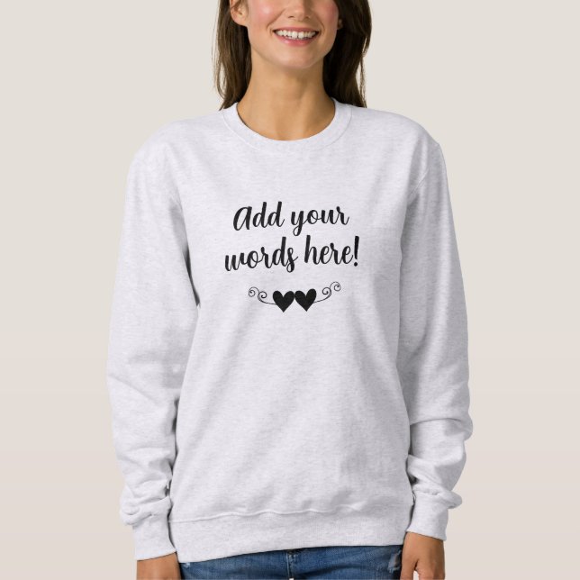 Personalisiert Hearts Women's Sweatshirt (Vorderseite)