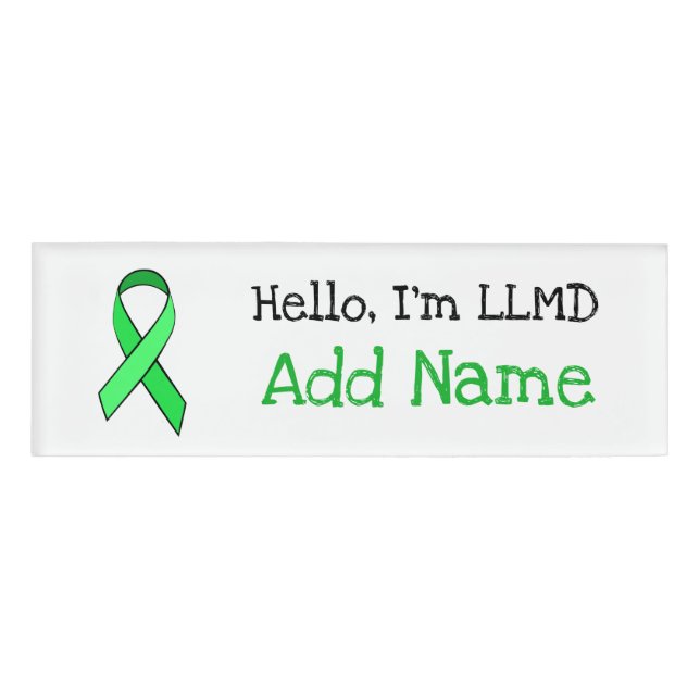 Personalisiert Hello, Im LLMD Name Tag Namenschild (Vorderseite)