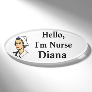Personalisiert Hello, Im Nurse Name Tag Namenschild