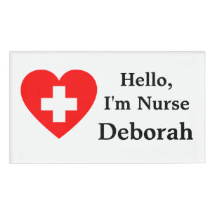 Personalisiert Hello, Im Nurse Name Tag Namenschild