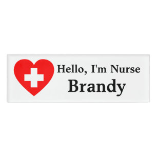 Personalisiert Hello, Im Nurse Name Tag Namenschild