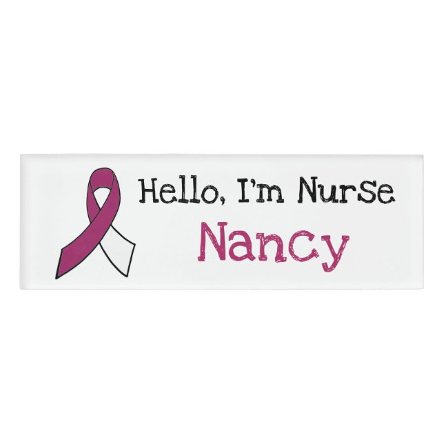Personalisiert Hello, Im Nurse Name Tag Namenschild (Vorderseite)