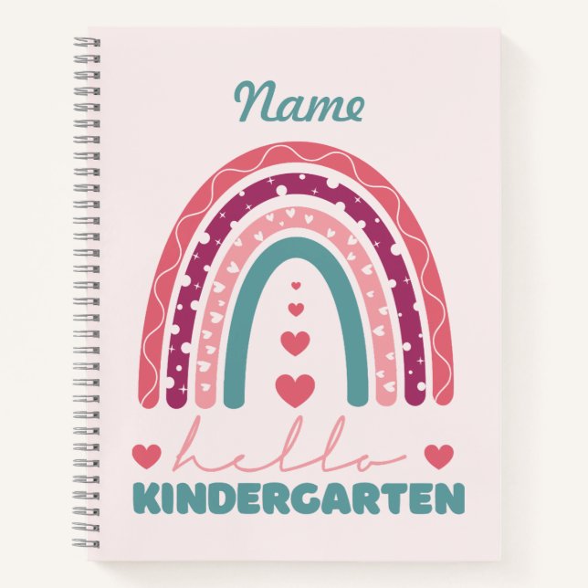 Personalisiert Hello Kindergarten Notizbuch (Vorderseite)