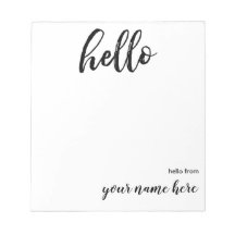 Personalisiert Hello Notepad