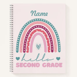 Personalisiert Hello Second Grade Notizbuch