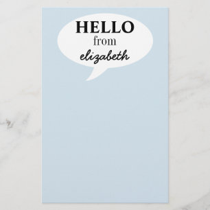 Personalisiert Hello Stationery Briefpapier