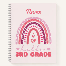 Personalisiert Hello Third Grade Notizbuch