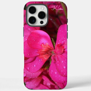 Personalisiert-hellrosa florale Apple iPhone Case