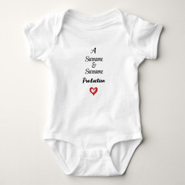Personalisiert, Herstellung neuer Eltern, Geschenk Baby Strampler (Vorderseite)