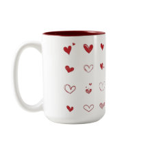 Personalisiert herzendruckte Kaffee-Tasse