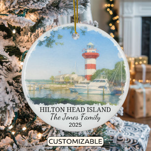 Personalisiert Hilton Head Island Ornament, Caroli Keramik Ornament