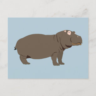 Personalisiert Hippopotamus Hippo Feiertagspostkarte
