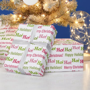 Personalisiert Ho Ho Ho Weihnachten Geschenkpapier
