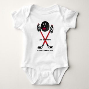Personalisiert Hockey Baby Cartoon Strampler