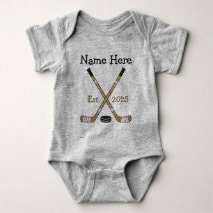 Personalisiert Hockey Baby Name Geburtsjahr Gebore Baby Strampler