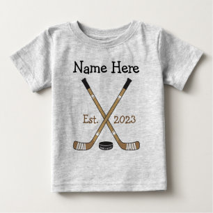 Personalisiert Hockey Baby Name Geburtsjahr Gebore Baby T-shirt