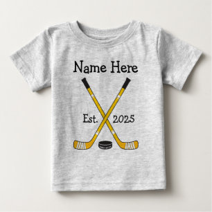 Personalisiert Hockey Baby Name Geburtsjahr Jahr G T-shirt