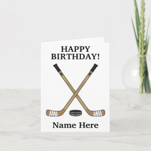 Personalisiert Hockey Birthday Hockey Sticks Karte