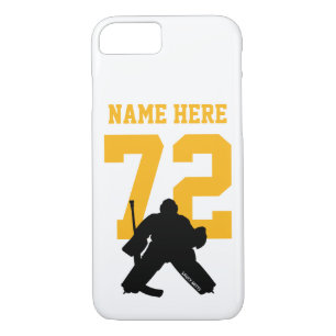 Personalisiert Hockey Goalie Name Number Black Gol Case-Mate iPhone Hülle