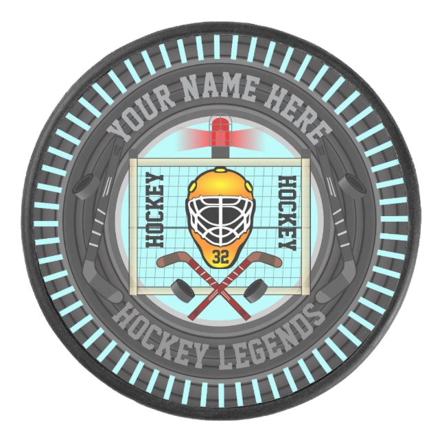 Personalisiert Hockey Legends Eishockey Puck (Vorderseite)