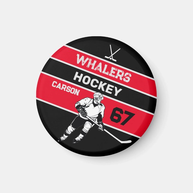 Personalisiert Hockey Magnet (Vorne)