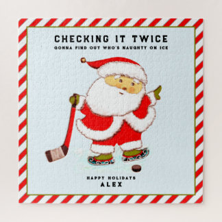 Personalisiert Hockey Player-Geschenk Puzzle