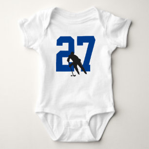 Personalisiert Hockey Player Number Säugling Playe Baby Strampler