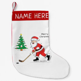 Personalisiert Hockey Santa Strumpf Kleiner Weihnachtsstrumpf