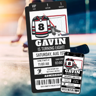 Personalisiert Hockey Ticket Geburtstagsparty Einladung
