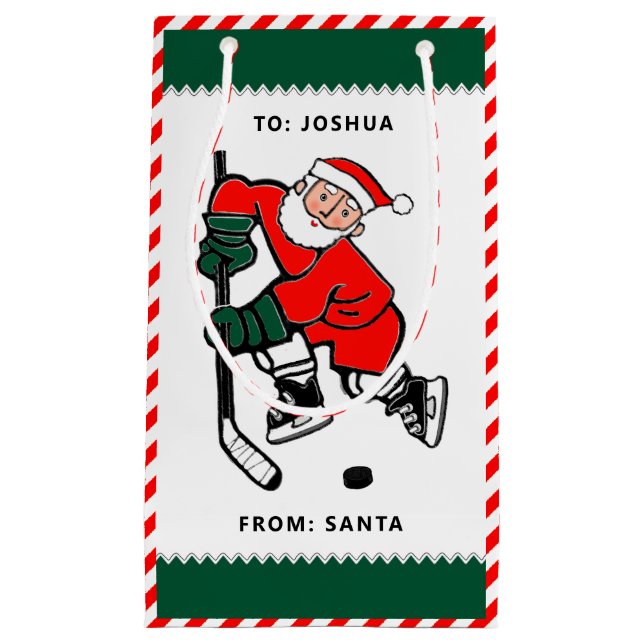 Personalisiert Hockey Weihnachtsgeschenk Kleine Geschenktüte (Vorderseite)