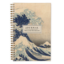 Personalisiert Hokusai Great Wave Dotted Journal