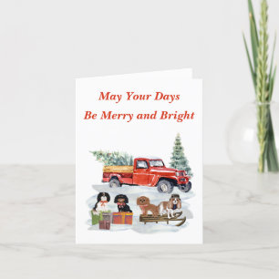 Personalisiert Holiday Cavalier Spaniel Cards Feiertagskarte