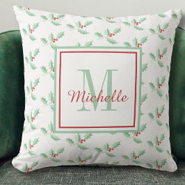 Personalisiert Holly Holiday Weihnachten Kissen