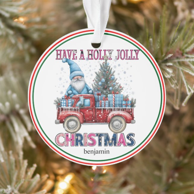 Personalisiert Holly Jolly Christmas Ornament (Baum)