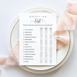 Personalisiert Honey Do List Brautparty Einladung