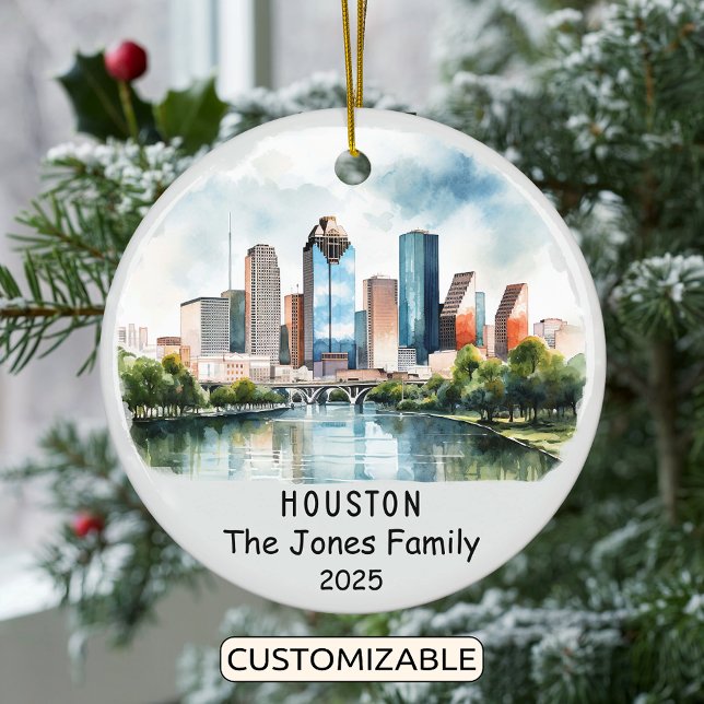 Personalisiert Houston Ornament, Texas Keramik Ornament (Von Creator hochgeladen)