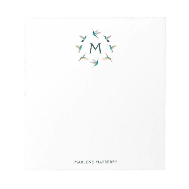 Personalisiert Hummingbird Notepad Notizblock (Vorderseite)