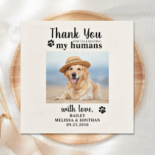 Personalisiert Hunde Foto Vielen Dank Haustier Hoc Serviette