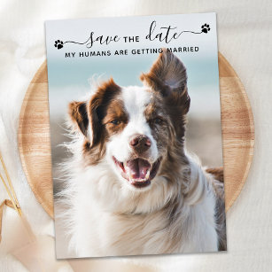 Personalisiert Hunde Hochzeitstiefel Foto Save the Save The Date