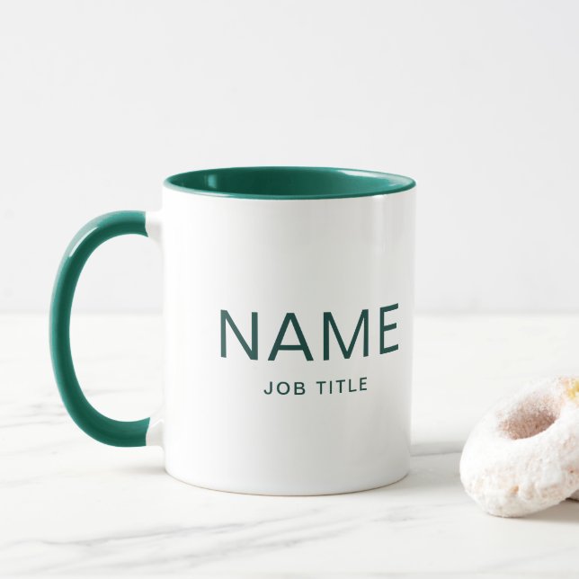 Personalisiert Hunter Green Combo-Tasse mit Ihrem  Tasse (Mit Donut)