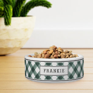 Personalisiert Hunter Green & White Buffalo Karier Napf