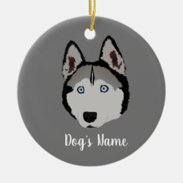 Personalisiert Husky Keramik Ornament