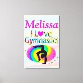 PERSONALISIERT I LIEBE GYMNASTICS CANVAS DRUCKEN LEINWANDDRUCK
