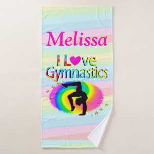 PERSONALISIERT I LIEBE GYMNASTICS STRANDSTADT BADEHANDTUCH