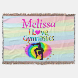 PERSONALISIERT I LIEBE GYMNASTIK DURCH BLANKET DECKE