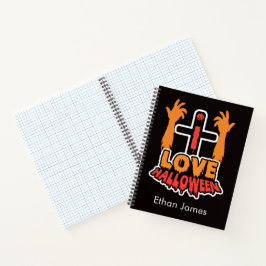 Personalisiert I Liebe Halloween Spiral Notebook Notizbuch