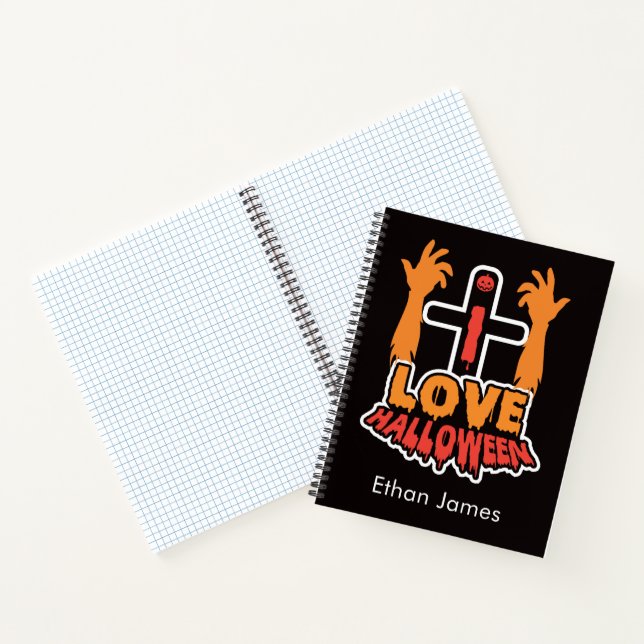 Personalisiert I Liebe Halloween Spiral Notebook Notizbuch (Innenseite)