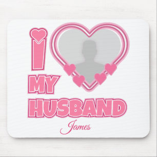 Personalisiert I Liebe Mein Ehemann - Foto und Nam Mousepad