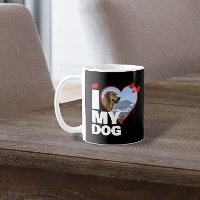 Personalisiert I Liebe Mein Hund Herz Foto